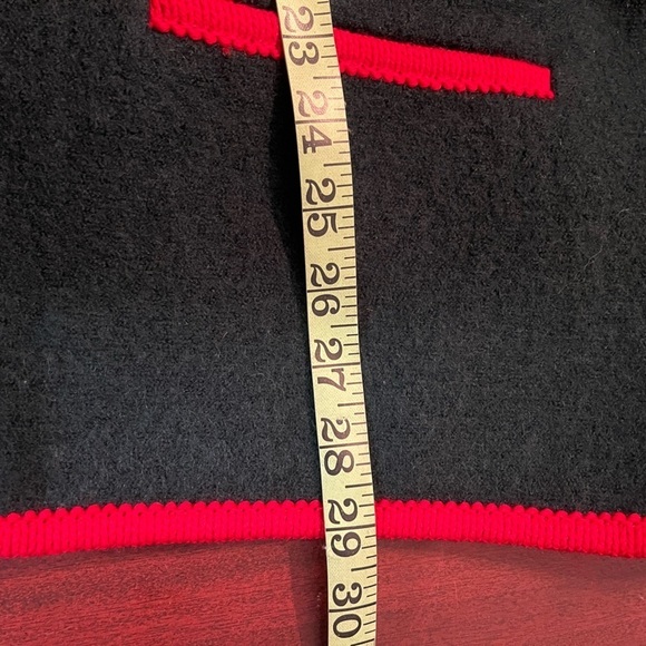 VINTAGE STAPF Sweater Boiled Wool XL Green Metal Button Apres Ski Lodge Austria - Picture 10 of 10